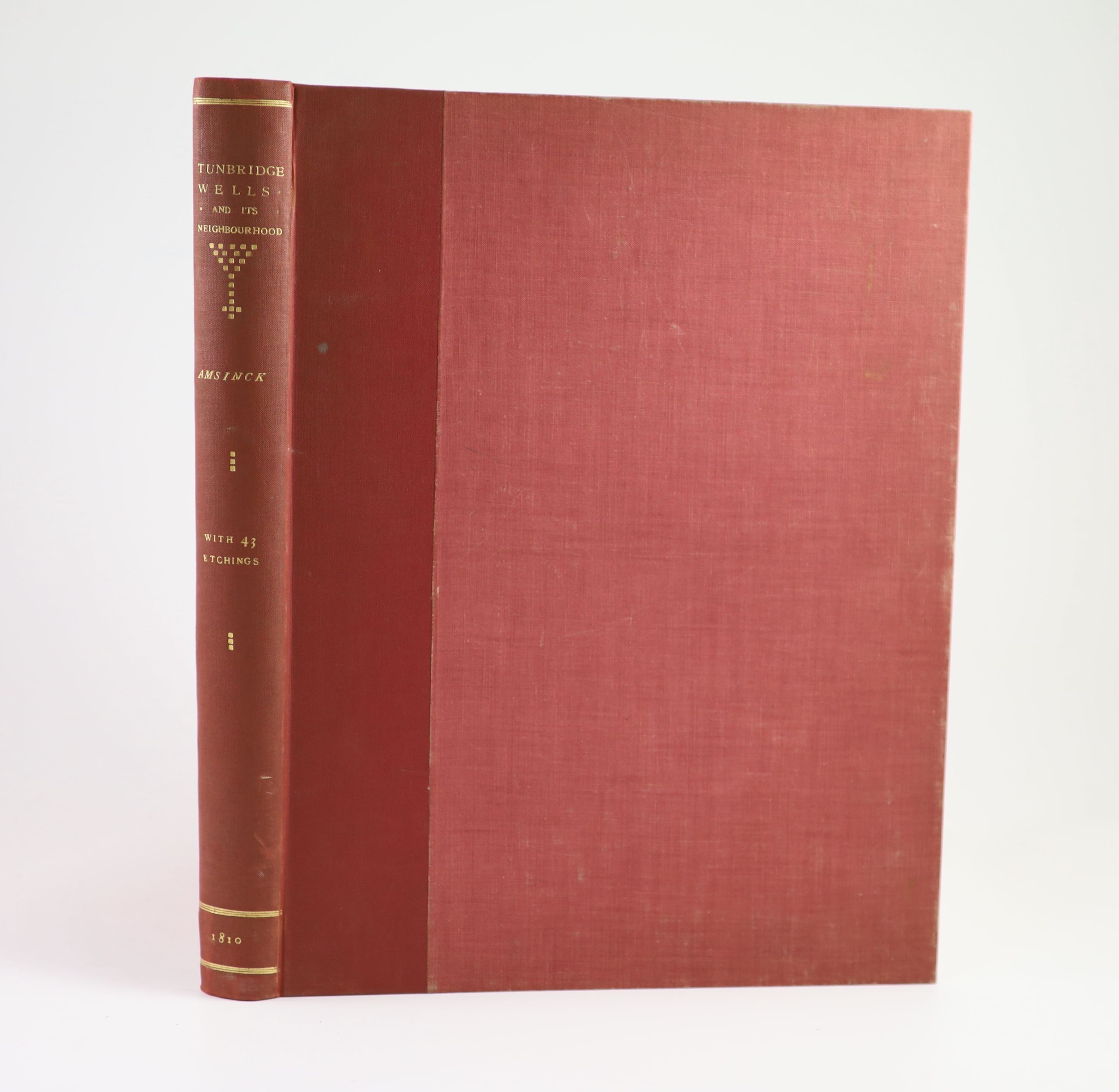 Amsinck, Paul - Tunbridge Wells, and its Neighourhood, qto, later red cloth, with frontis and 31 plates, text and plates browned, William Miller, London, 1810